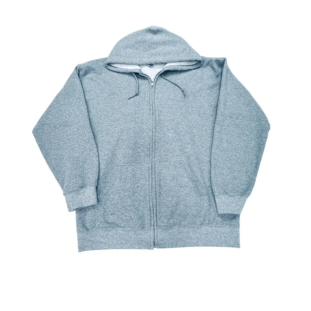Gildan Volkswagen VW‎ Logo Graphic Zip Up Hoodie Heather Grey Mens Large
